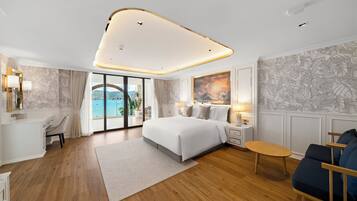 Exclusive Suite, Ocean View | Blackout curtains, iron/ironing board, free WiFi