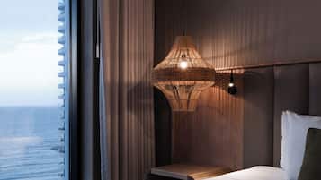 1 bedroom, hypo-allergenic bedding, down duvets, minibar