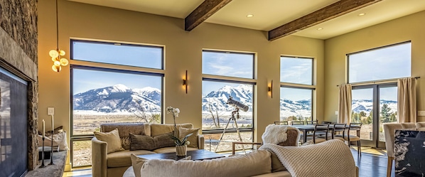 Smart TV, fireplace, video games, books