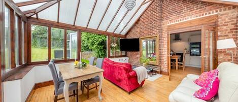 Smart TV, fireplace