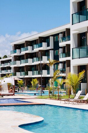 3 outdoor pools - Flat Makia Beach Experience - Muro Alto (Ipojuca)