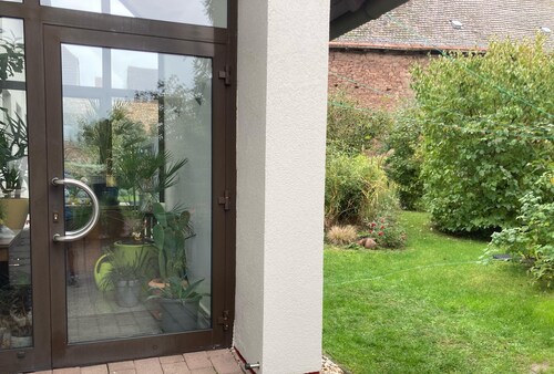 Vacation apartment Alte Volksbank Nauendorf - Stay in a former bank.