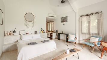 4 slaapkamers, een bureau, een strijkplank/strijkijzer, gratis wifi