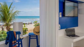 Quarto panorâmico, vista para o mar | Cofres nos quartos, cortinas blackout, quartos à prova de som