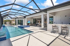 Outdoor pool, a heated pool