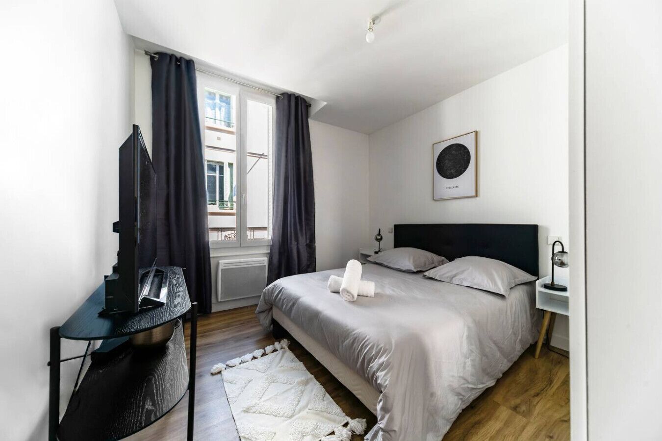 1 slaapkamer, een strijkplank/strijkijzer, reisbedje, wifi