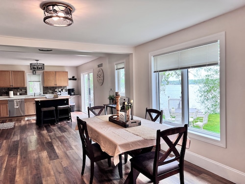 Enjoy beautiful sunsets year round from this spacious 3 BR home on Lake Orono.