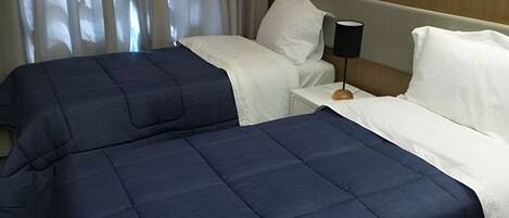 2 bedrooms, desk, iron/ironing board, travel crib