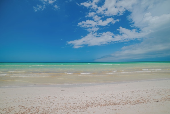 Beach nearby, white sand