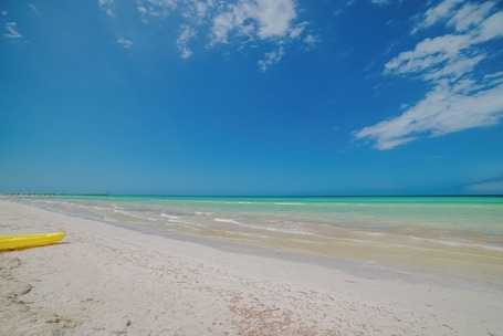 Beach nearby, white sand