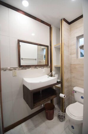Towels, soap, toilet paper