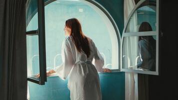 Rom – premium | Sengetøy av topp kvalitet, dundyner, senger med overmadrass og minibar