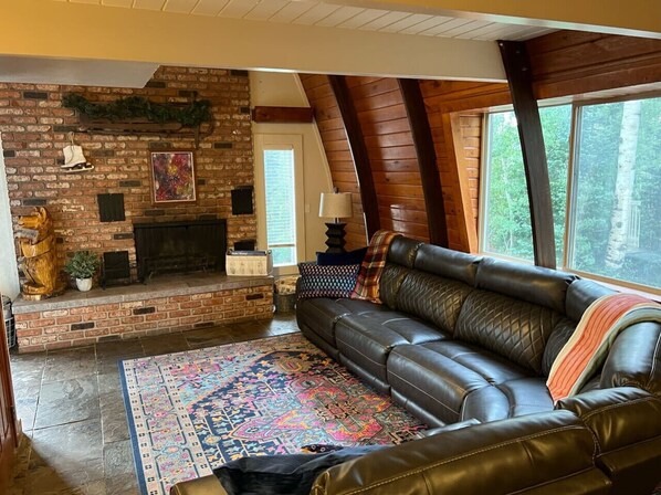 TV, fireplace, video games, books