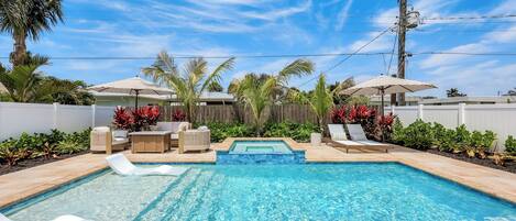 A heated pool