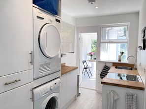 Refrigerador, horno, placa de cocina, tostadora
