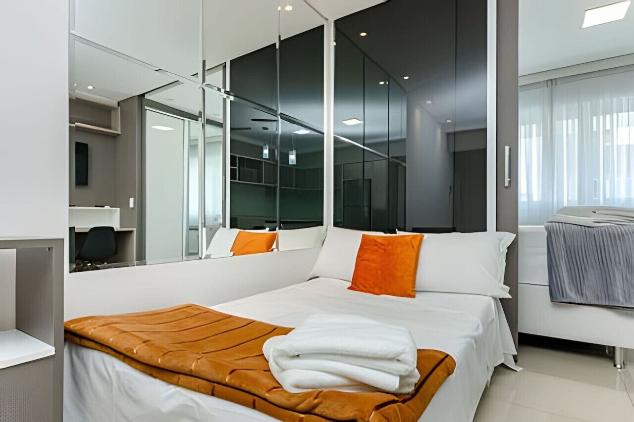 1 bedroom, desk, iron/ironing board, travel crib