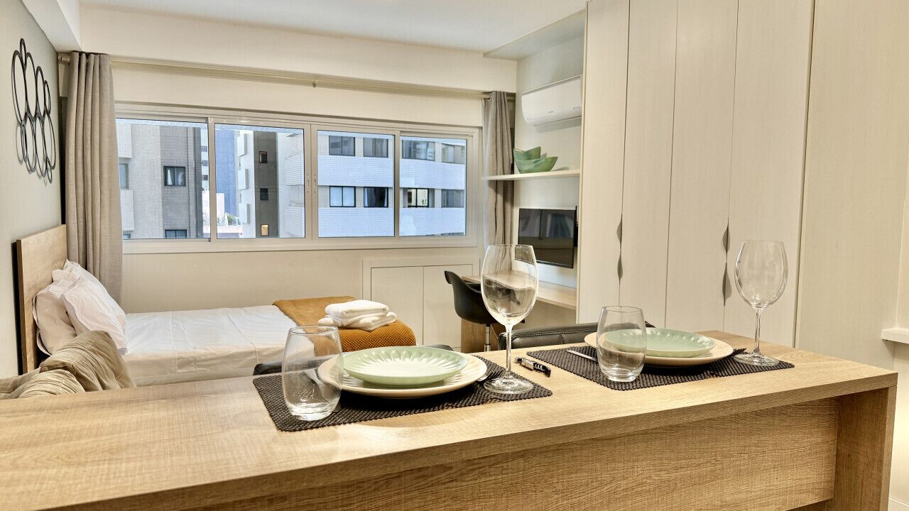 1 bedroom, desk, iron/ironing board, travel cot