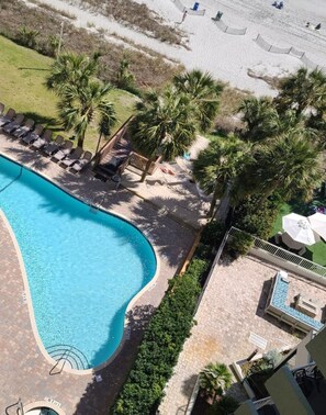 Indoor pool, a heated pool - Heated Pools | Steps 2 Sand | Dogs? YES! | Oceanfront + Walkable | Hot Tubs | New Additions: Indoor Fireplace, Pack 'N Play and a high chair | A Salty Paw Rentals Property (Myrtle Beach)