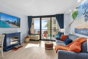 Smart TV, fireplace, offices, printers