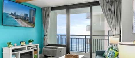 Smart TV, fireplace, offices, printers