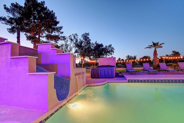 A heated pool
