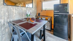 Dining - Sea View 2 Bed Hot Tub Safari Tent - Foxglove (Lynton)
