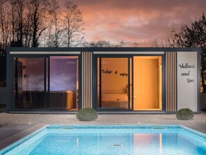 A heated pool