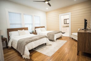 2 bedrooms, in-room safe, iron/ironing board, travel crib