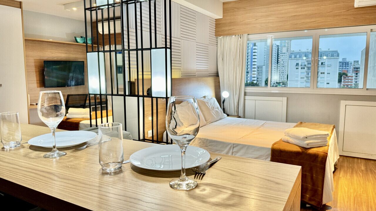 1 bedroom, desk, iron/ironing board, travel cot