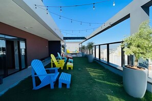 Terrace/patio - Apto incrível de 1 quarto mais sala ed. Elysia 16a (Curitiba)
