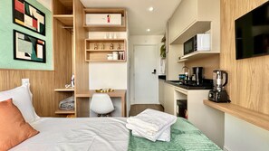 Desk, iron/ironing board, travel crib, free WiFi