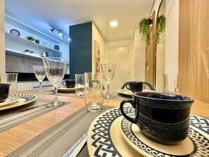 Dining - One bedroom apartment with balcony for 4 people at All Batel (Curitiba)