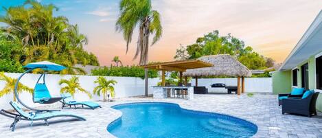 Outdoor pool, a heated pool