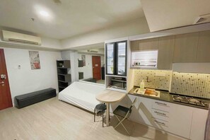 デラックス アパートメント 2 ベッドルーム バルコニー シティビュー | 専用キッチン