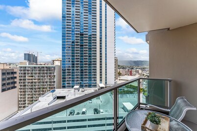 15th floor studio with 2 full size bed at Ala Moana Hotel