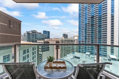 15th floor studio with 2 full size bed at Ala Moana Hotel