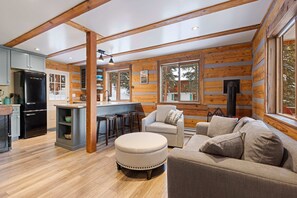 TV, fireplace, offices