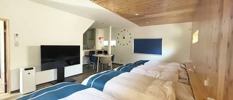3 habitaciones, escritorio, wifi gratis y ropa de cama