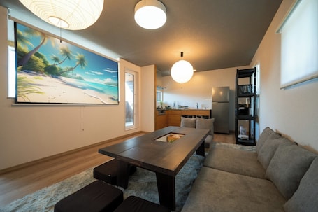 Living area. A private lodging facility with a storehouse sauna / Nishitsugaru-gun Aomori