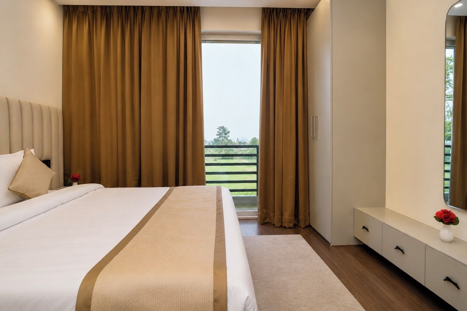 Blackout drapes, iron/ironing board, free WiFi, bed sheets