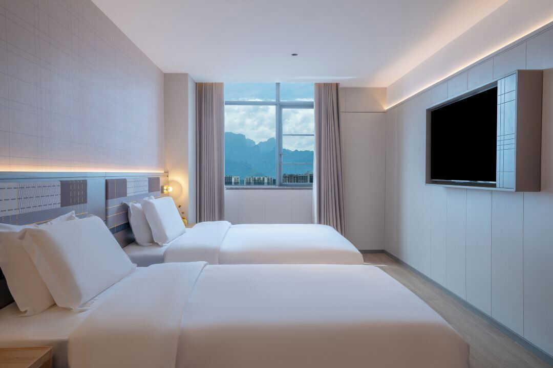 Chambre Supérieure avec lits jumeaux, vue colline | Espace de travail pour ordinateur portable, Wi-Fi gratuit