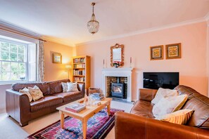 TV, fireplace, offices