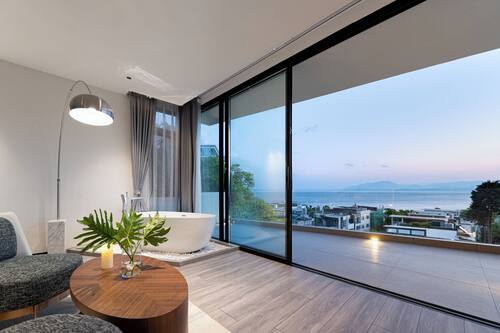 Doppia Economy, balcone, vista mare | Vista dalla camera