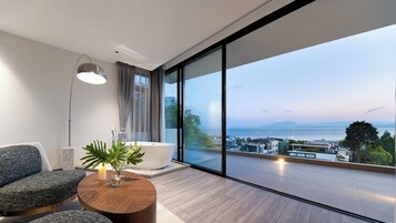 经济双人房, 阳台, 海景 | 客房景观