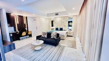 Exclusive Suite, Garden View | Living area | Smart TV, Netflix, streaming services, printers