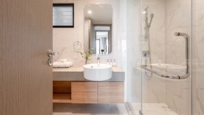 Family Apartment, City View | Bathroom | Free toiletries, hair dryer, towels, soap - Zenity 3br Pool gym (Ho Chi Minh City)