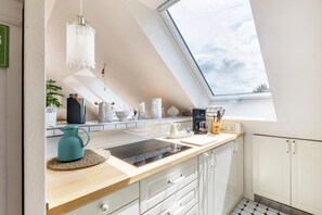 Fridge, oven, stovetop, dishwasher