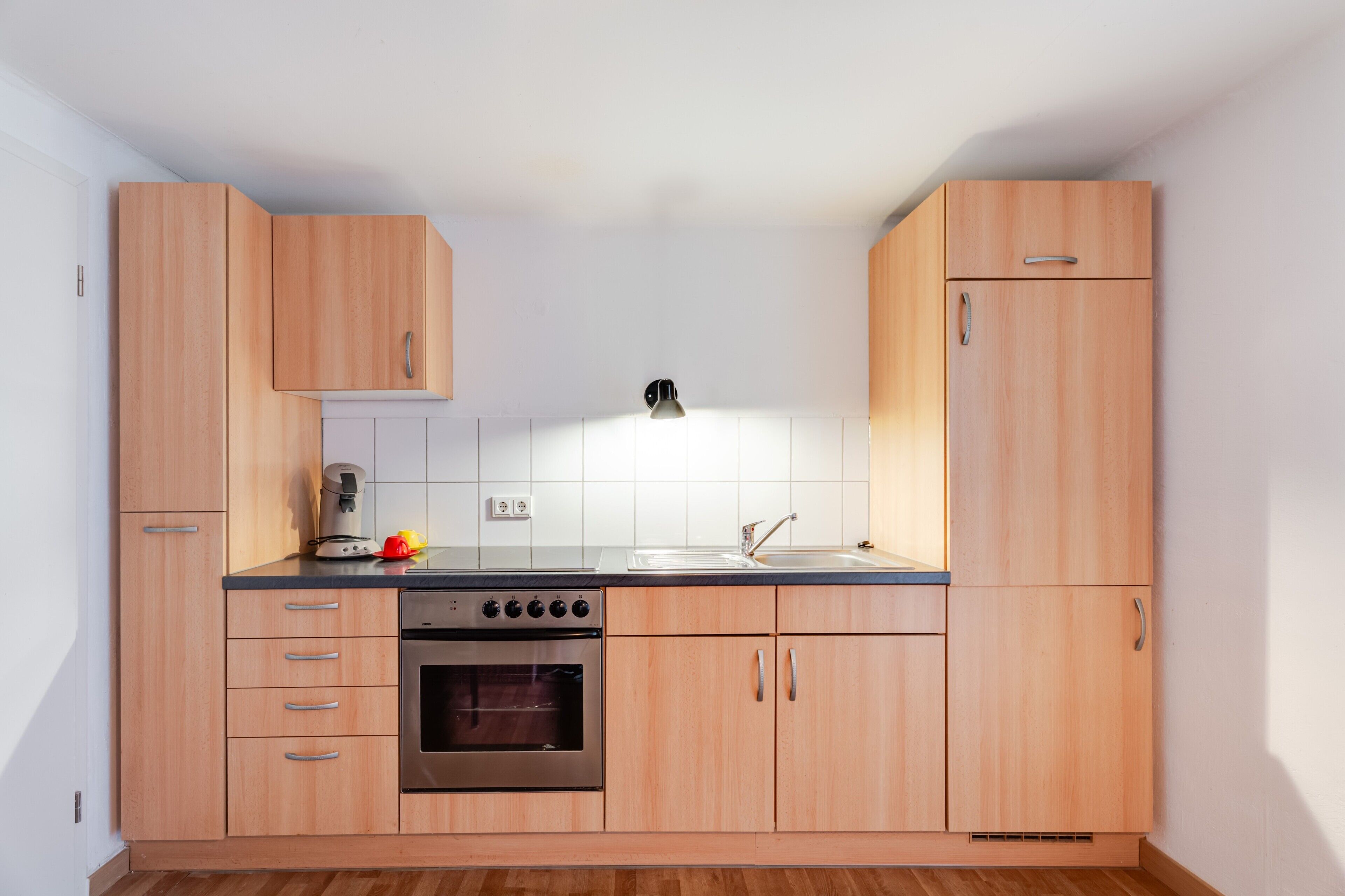 Fridge, stovetop, cookware/dishes/utensils