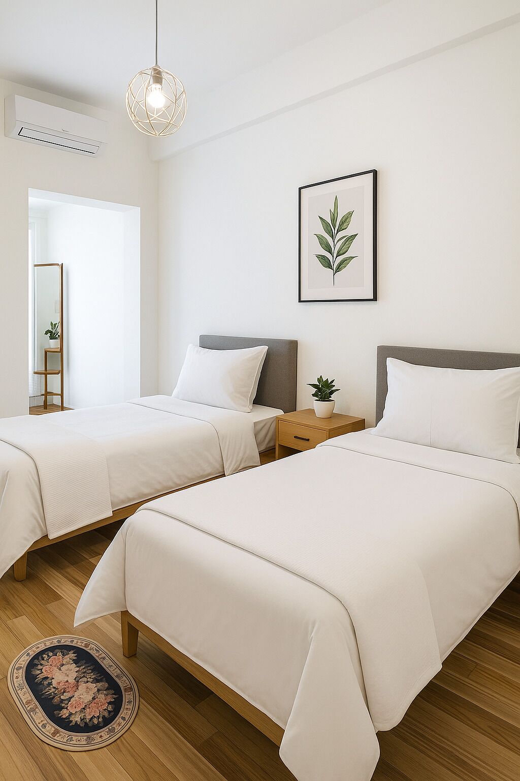 3 habitaciones, escritorio, tabla de planchar con plancha y wifi gratis 