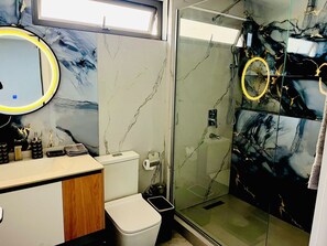 Towels, soap, toilet paper